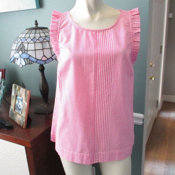 Vineyard Vines Tops - Vineyard Vines Pink White Stripe CottonTop 6